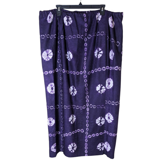 Custom Made 2-Piece Purple Boho Batik Skirt & Blouse Set – Size 2X (Adjustable) - Picture 4 of 15
